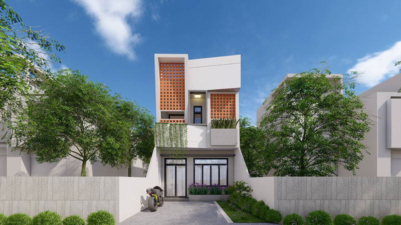 Mẫu thiết kế nhà phố 2 tầng 4x20m