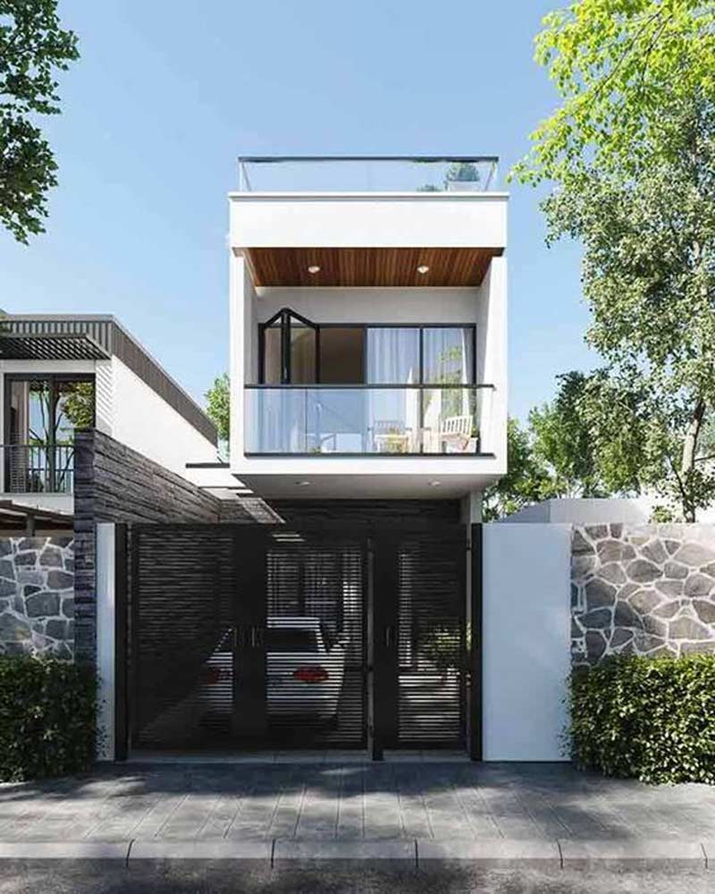 Mẫu thiết kế nhà phố 2 tầng 4x20m