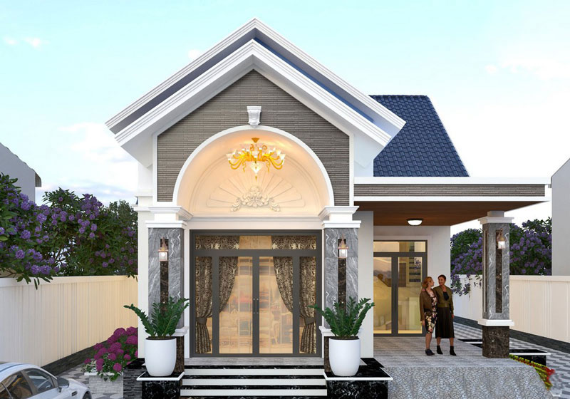 Chi phí thiết kế thi công nhà cấp 4 chữ l 3 phòng ngủ