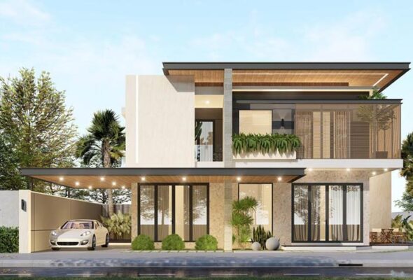 Nhà 1 trệt 1 lầu 3 phòng ngủ có sân vườn