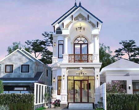 Mẫu nhà 1 trệt 1 lầu mái Thái 5x20m