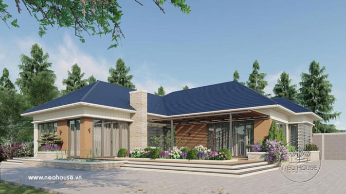 Cải tạo nhà cấp 4 chữ L mái thái