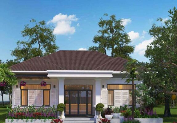 Nhà cấp 4 mái thái lợp ngói