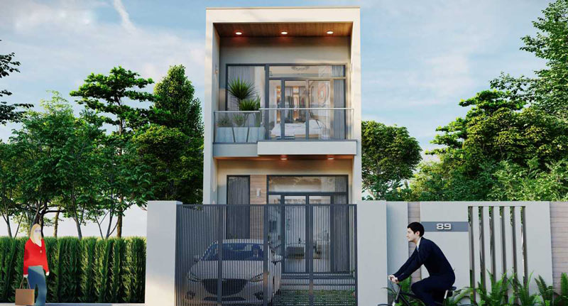 Mẫu thiết kế nhà 2 tầng 70m2 3 phòng ngủ