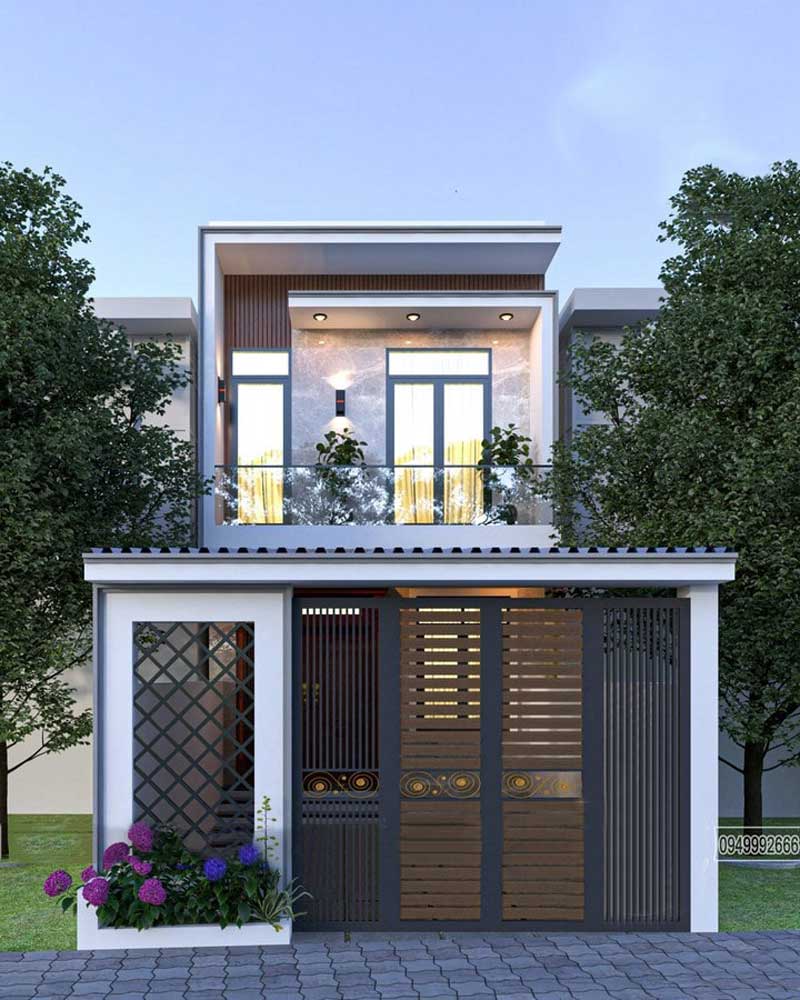 Mẫu thiết kế nhà 2 tầng 70m2 3 phòng ngủ