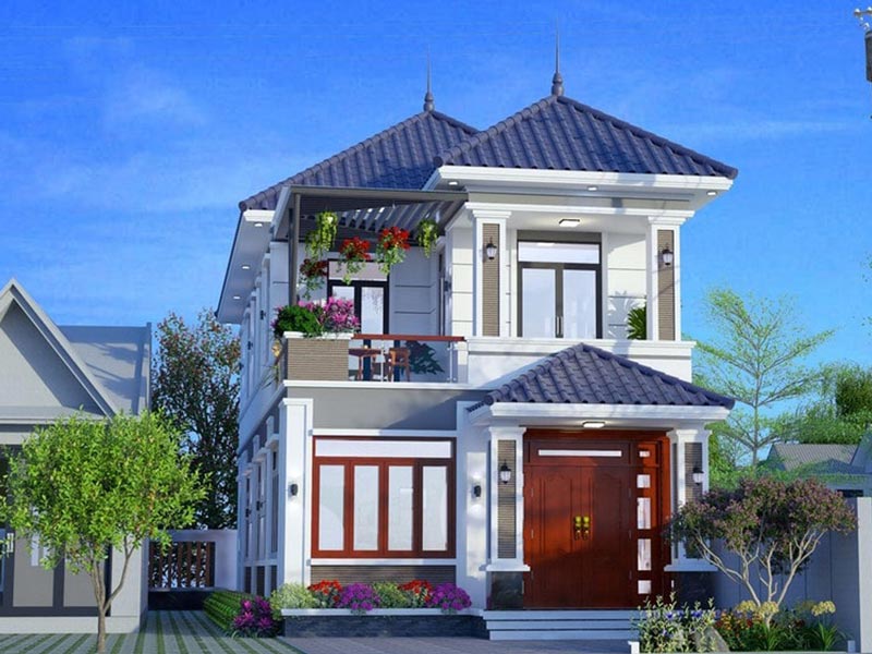 Mẫu thiết kế nhà phố 2 tầng 70m2 sang trọng