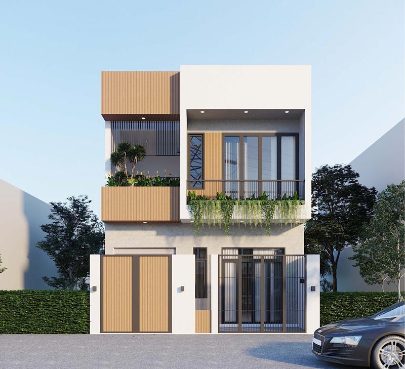 Mẫu nhà phố 2 tầng 7x14 đơn giản