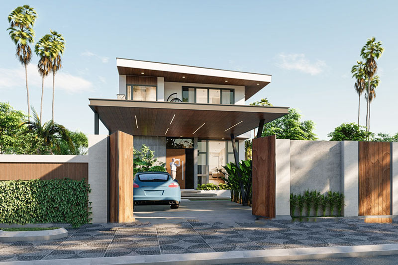 Mẫu nhà phố 2 tầng 7x14 đơn giản