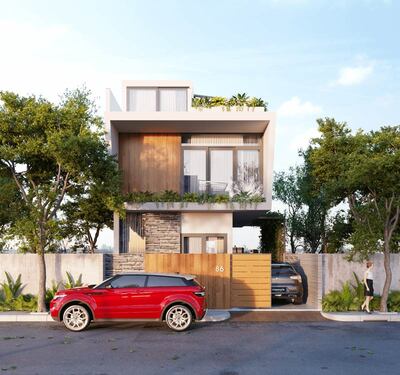 Mẫu nhà phố 2 tầng 7x14 hiện đại