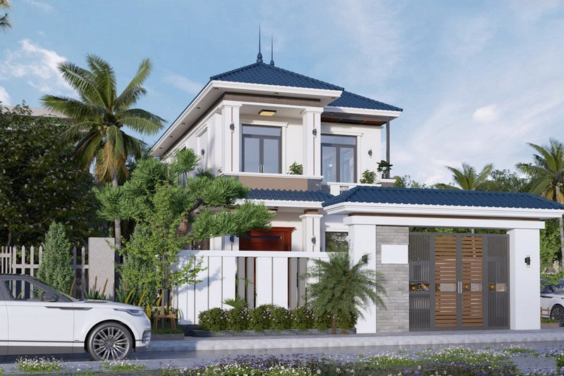 Mẫu nhà phố 2 tầng 7x14 có sân vườn