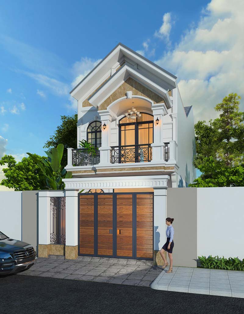 nha-pho-2-tang-7x20m-mai-thai-1 Mẫu nhà phố 2 tầng 7x20m mái thái