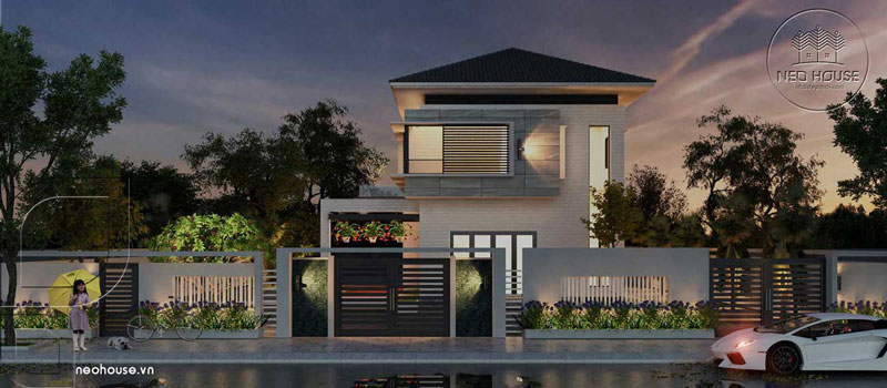 nha-pho-2-tang-80m2-co-ho-boi-1 Nhà 2 tầng hiện đại 90m2 có hồ bơi