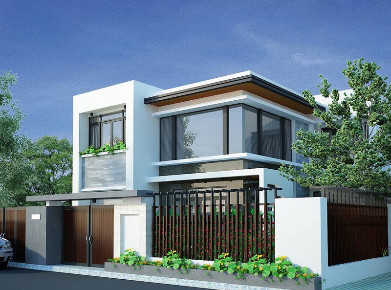 Mẫu nhà phố 2 tầng 8x15 hiện đại