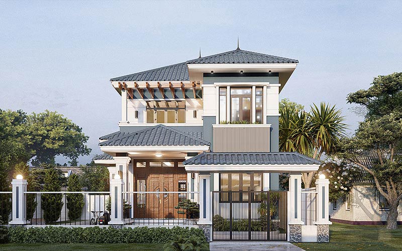 Mẫu nhà phố 2 tầng 8x15 hiện đại