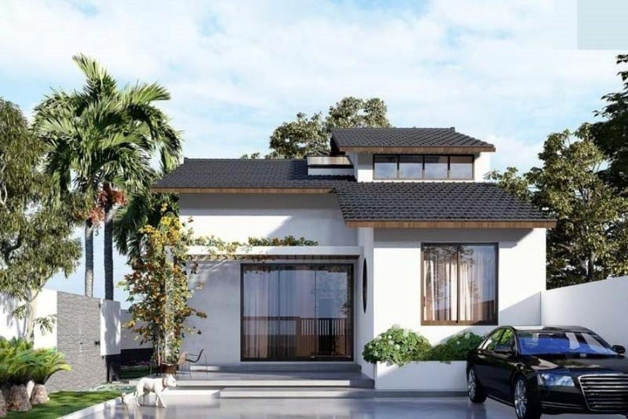 Mẫu nhà phố mặt tiền 7m 1 tầng