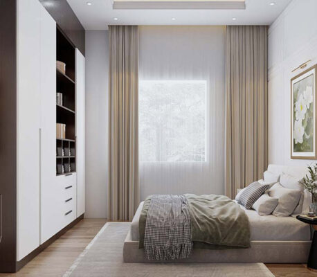 Nội thất phòng ngủ nhà phố 2 tầng 8x13