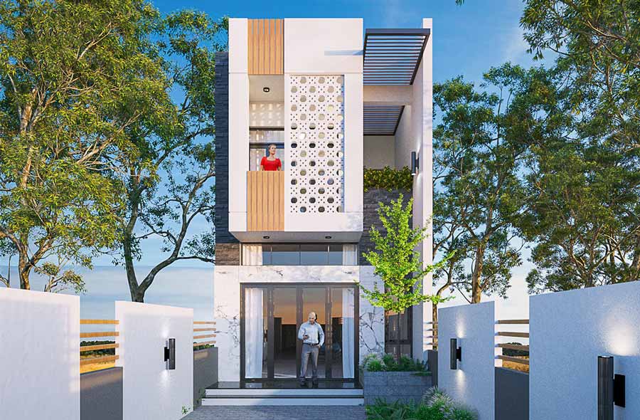 Thiết kế nhà 1 trệt 1 lầu 4x12