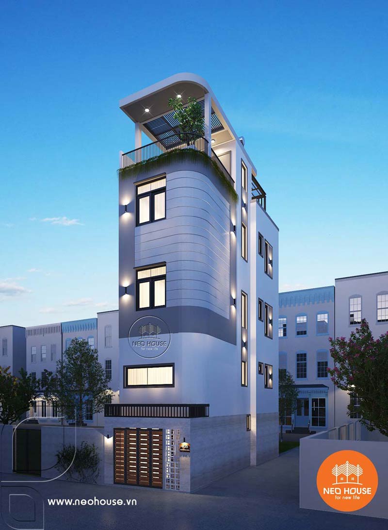 Thiết kế nhà diện tích nhỏ 4x10m 5 phòng ngủ