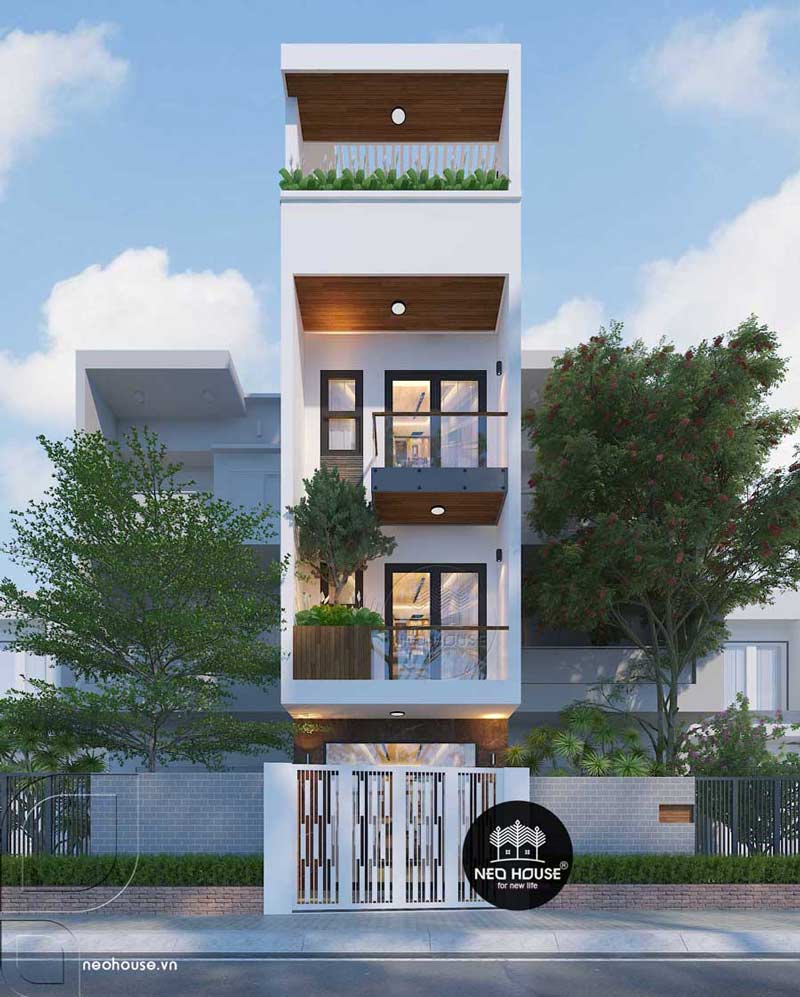 Thiết kế nhà nhỏ 4x10 3 phòng ngủ 1 phòng thờ