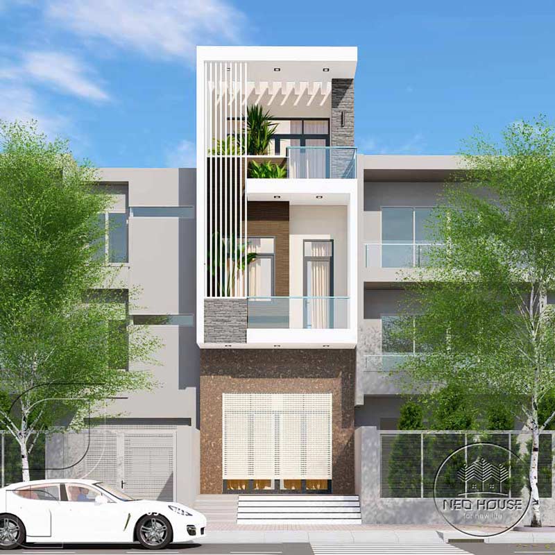 Mẫu nhà nhỏ 4x10m thiết kế tối giản