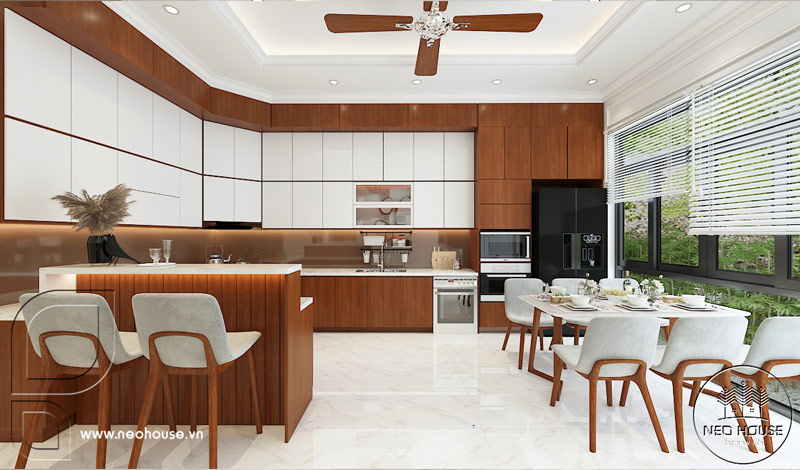 Nội thất phòng ăn và bếp nấu