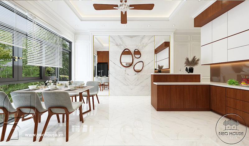 Nội thất phòng ăn và bếp nấu