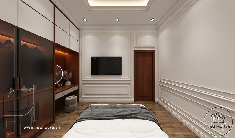 Nội thất phòng ngủ nhà phố 2 tầng 4x20m