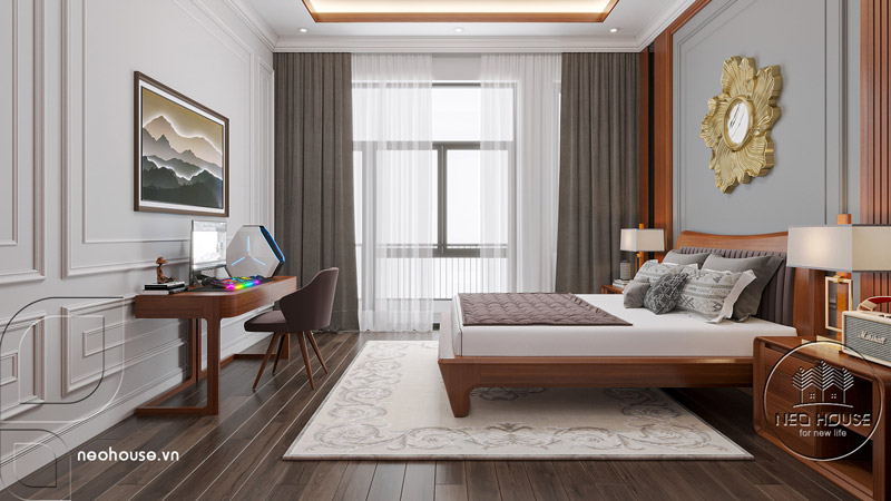 Nội thất phòng ngủ nhà phố 2 tầng 4x20m