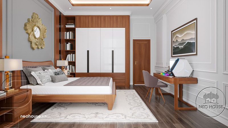 Nội thất phòng ngủ nhà phố 2 tầng 4x20m