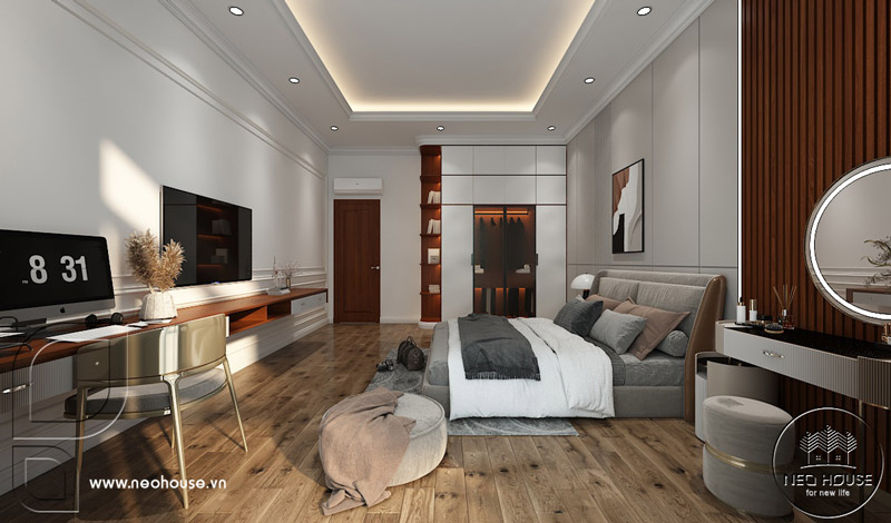 Nội thất phòng ngủ nhà phố 2 tầng 4x20m