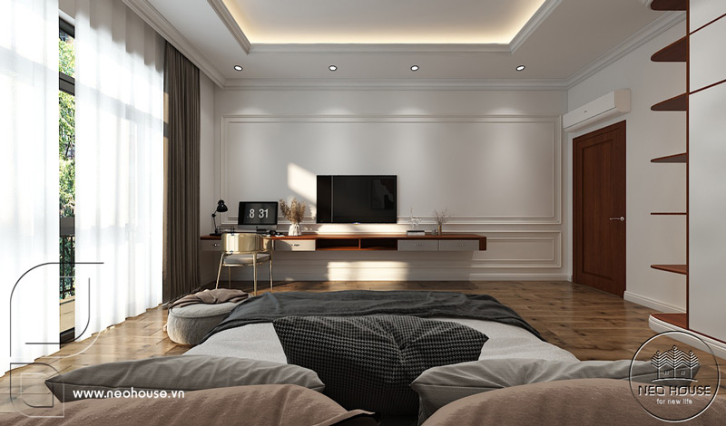 Nội thất phòng ngủ nhà phố 2 tầng 4x20m