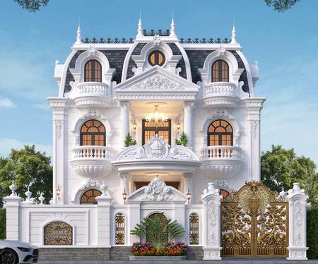 vi-sao-biet-thu-3-tang-tan-co-dien-lai-duong-ua-chuong-3 Sử dụng nhiều trụ, cột kiên cố