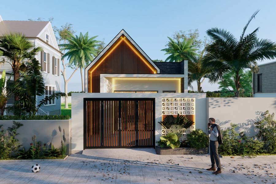 Xây nhà cấp 4 trọn gói 400 triệu 4 phòng ngủ hiện đại