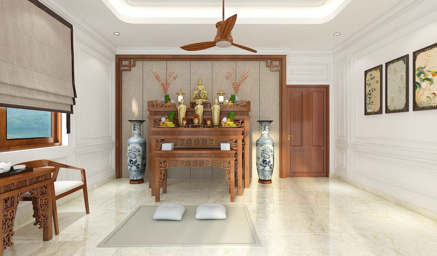 Thiết kế nội thất phòng thờ