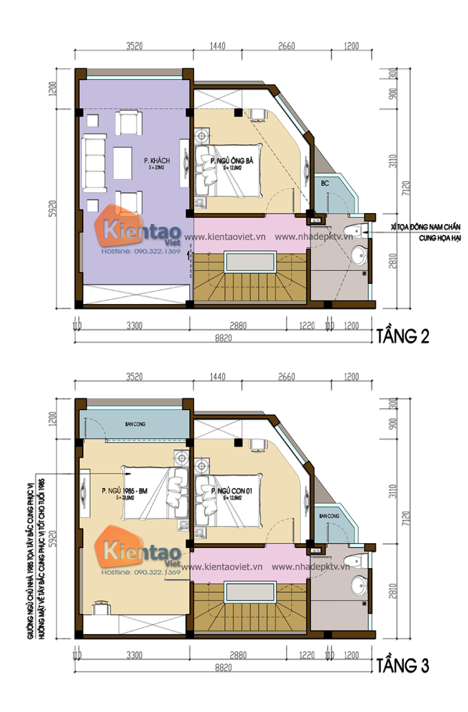 3 mẫu thiết kế nhà 40m2 có thang máy