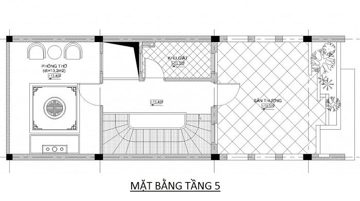 3 mẫu thiết kế nhà 40m2 có thang máy