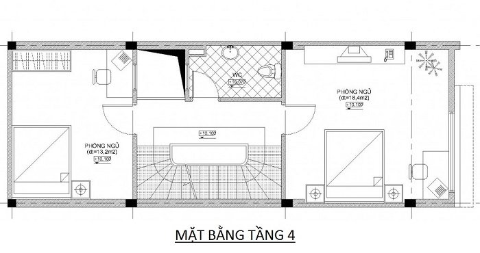 3 mẫu thiết kế nhà 40m2 có thang máy