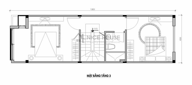 3 mẫu thiết kế nhà 4x13m có thang máy