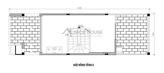 3 mẫu thiết kế nhà 4x13m có thang máy