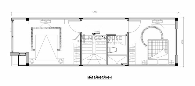 3 mẫu thiết kế nhà 4x13m có thang máy