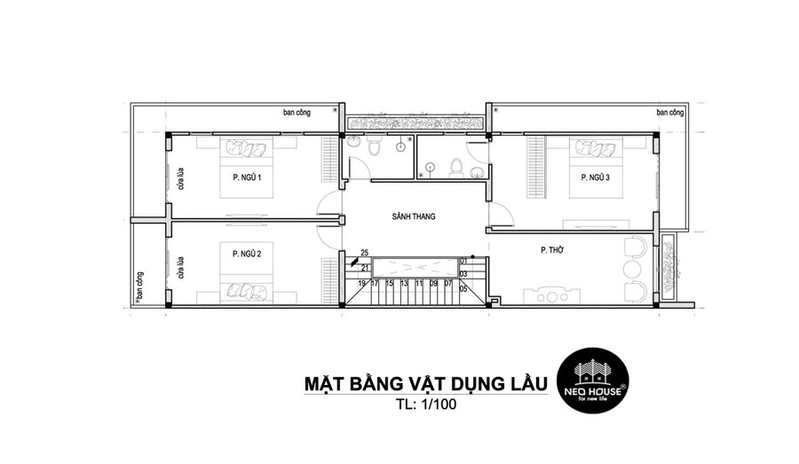 mat-bang-lau-1-mau-nha-1-tret-1-lau-mai-bang Mặt bằng công năng tầng trệt mẫu nhà 1 trệt 1 lầu 5x20 mái bằng