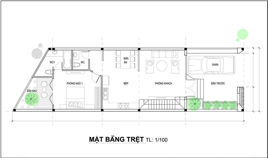 mat-bang-tang-tret-mau-nha-2-tang-6x15m-hien-dai Mặt bằng lầu 1 mẫu nhà 1 trệt 1 lầu 5x20 độc đáo