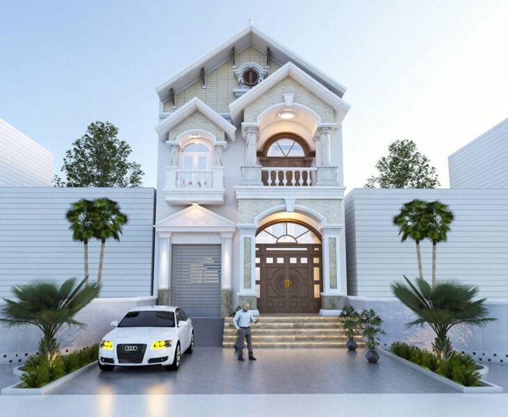 xay-nha-1-tret-1-lau-tan-co-dien-731x600-1 Xây nhà 1 trệt 1 lầu tân cổ điển