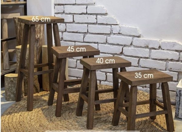 Ghế đôn gỗ vuông