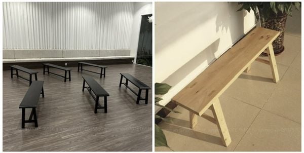 Ghế đôn gỗ dài