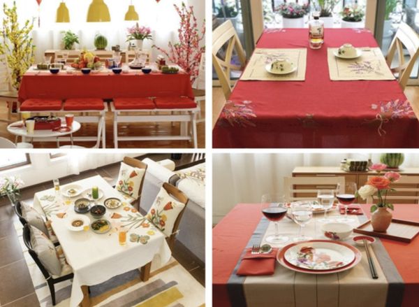 18-trang-tri-phong-bep-ngay-tet-tu-trung-hieu-an-moc_82b5a6210024476caf41533f2d495b9d_grande Thêm đệm ghế hoa tiết tạo nét ấm cúng