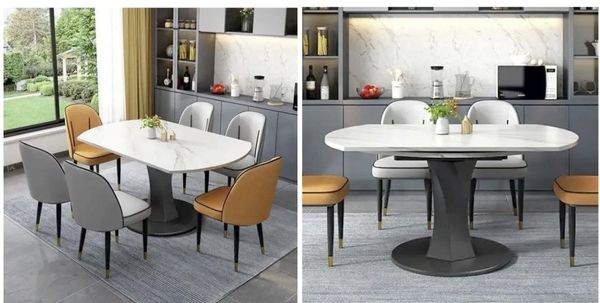 Hình ảnh bàn ăn thông minh khi hình dáng tròn