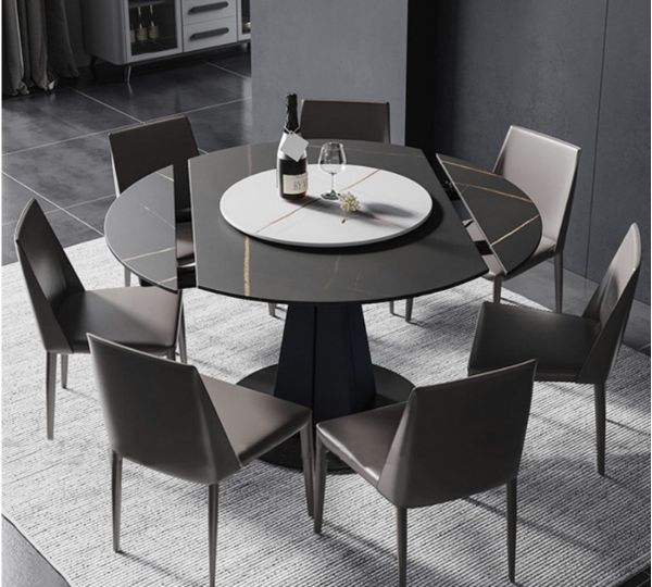 Bàn ăn thông minh gấp gọn với gam màu đen cá tính, phong cách dành cho không gian hiện đại