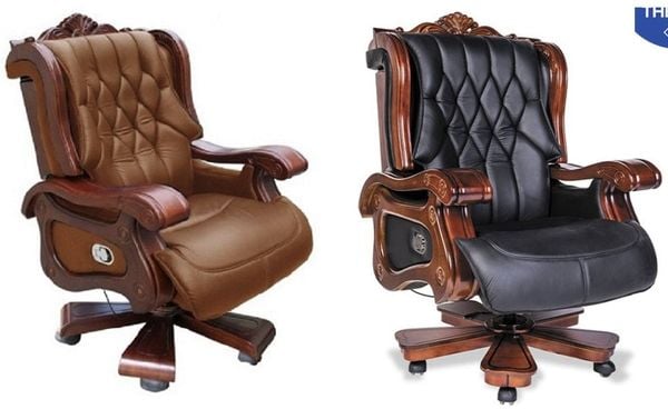 Ghế giám đốc gỗ có tay vịn