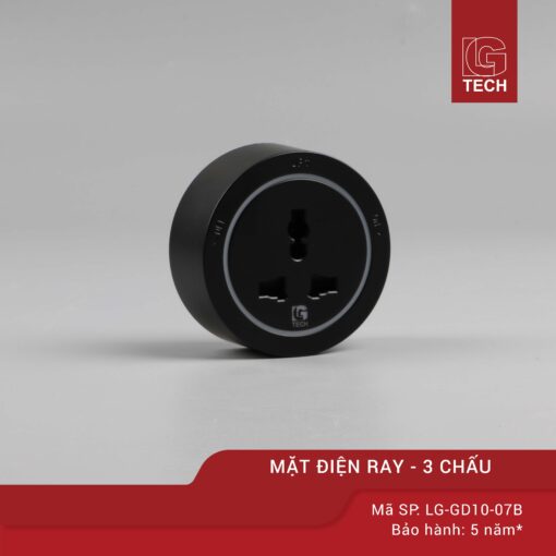 Ổ điện ray 3 chân LG Tech màu đen LG-GD10-07B 1